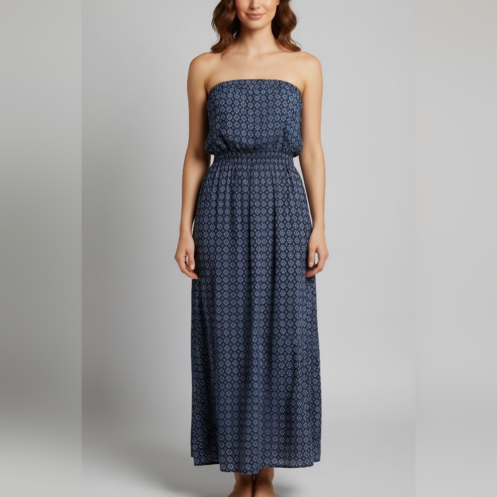 🍓Abercrombie & Fitch maxi viscose strapless dress NWOT - Picture 2 of 8